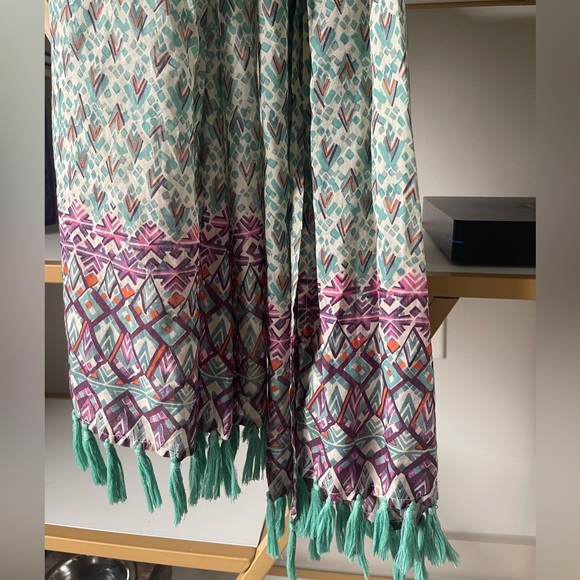 French Connection Turquoise Scarf - Picture 3 of 3